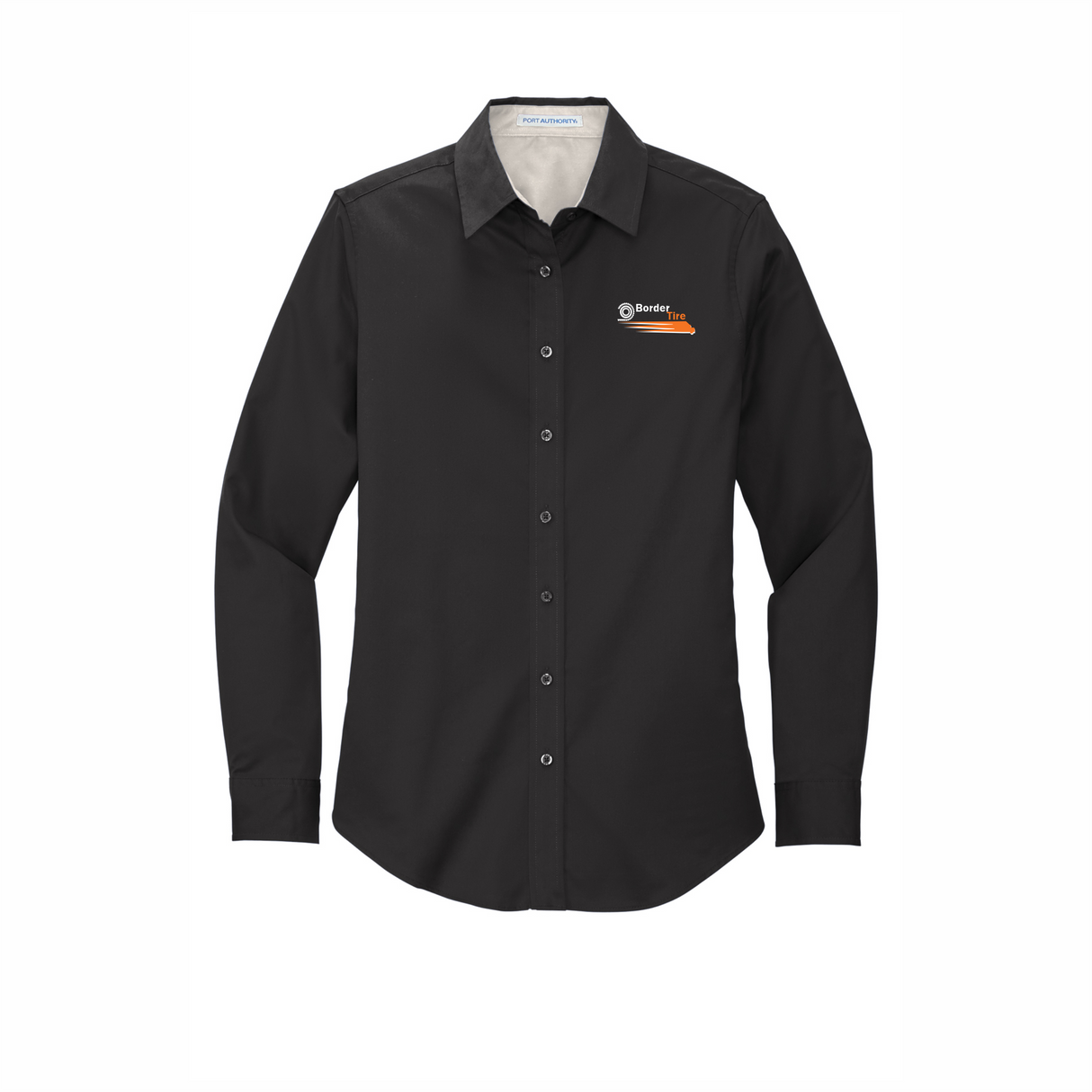 Border Tire Ladies' Long-Sleeve Easy Care Full-Button Shirt