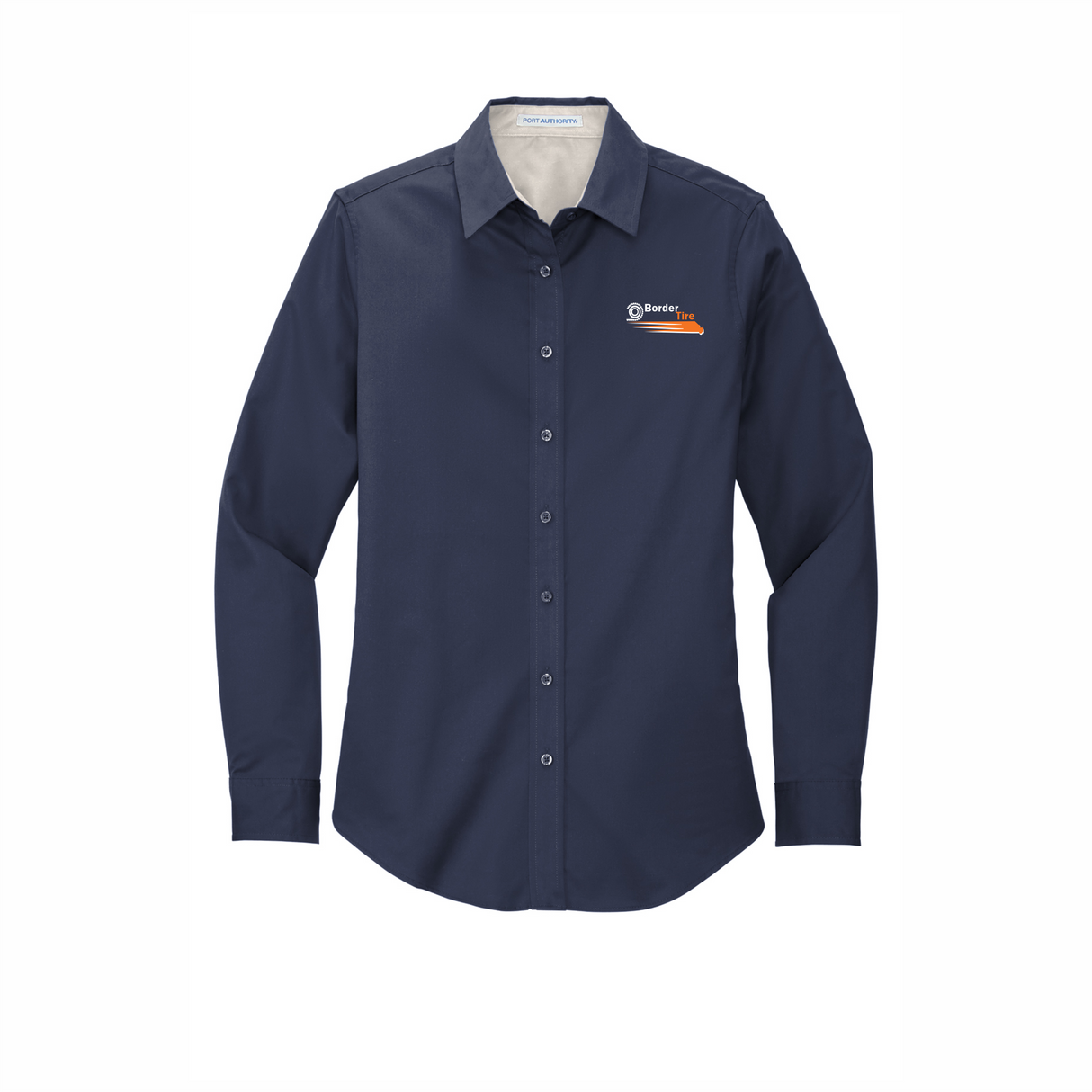 Border Tire Ladies' Long-Sleeve Easy Care Full-Button Shirt