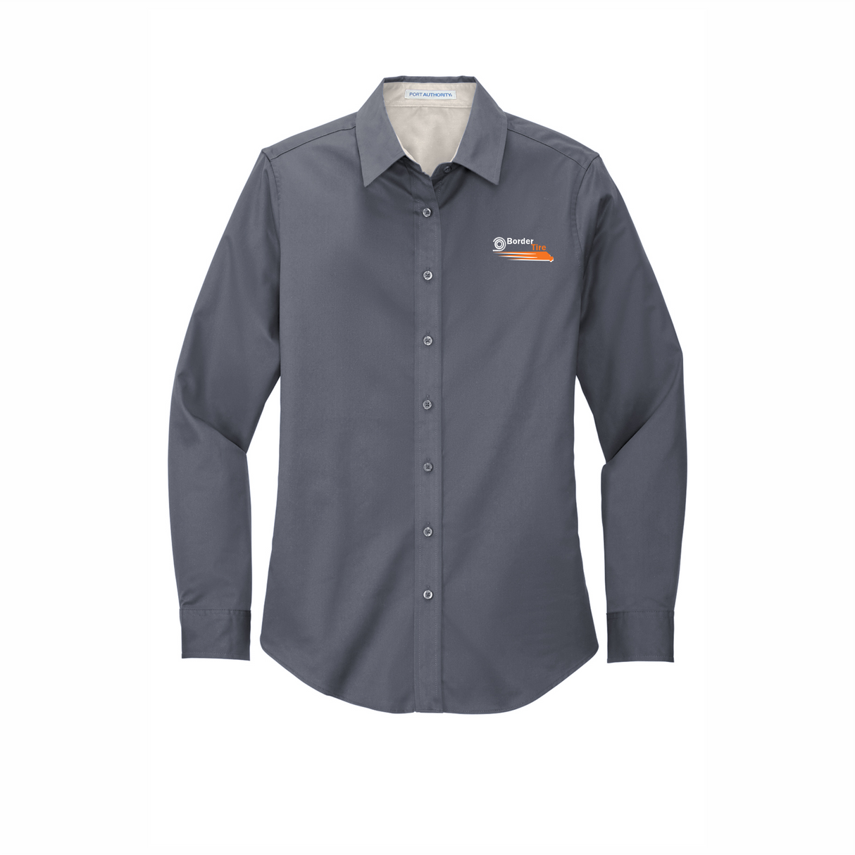 Border Tire Ladies' Long-Sleeve Easy Care Full-Button Shirt