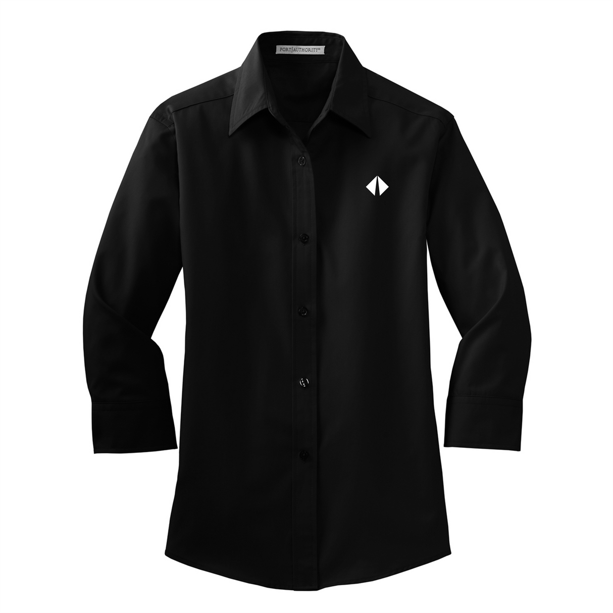 BI Diamond Ladies 3/4-Sleeve Easy Care Full-Button Shirt