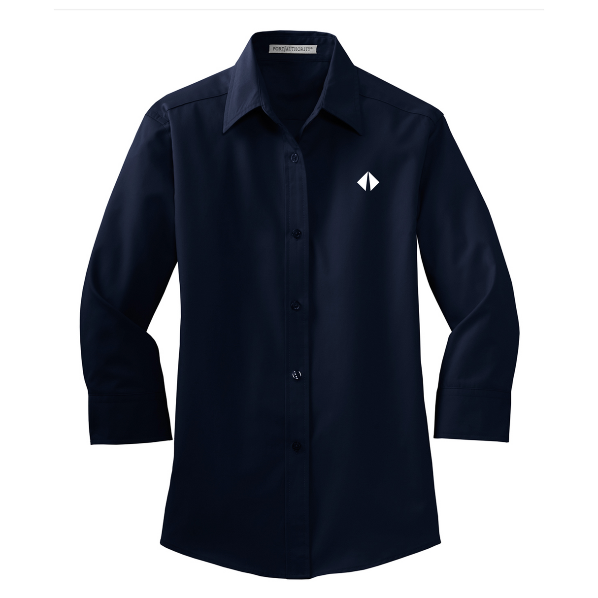 BI Diamond Ladies 3/4-Sleeve Easy Care Full-Button Shirt