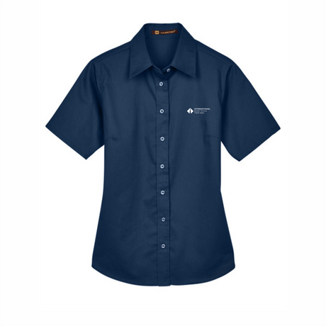 BI T&T Ladies' Easy Blend™ Short-Sleeve Twill Shirt with Stain-Release