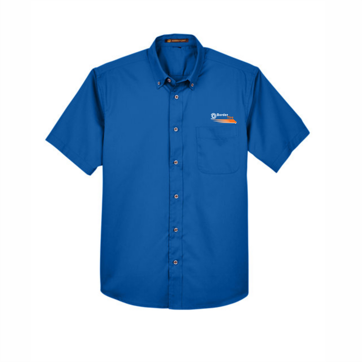 Border Tire Easy Blend™ Short-Sleeve Twill Shirt with Stain-Release