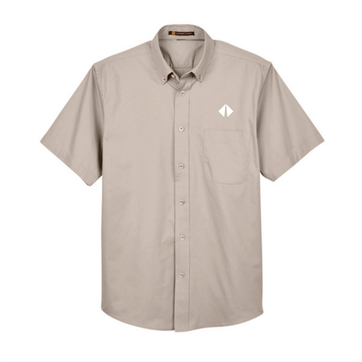 BI Diamond Easy Blend™ Short-Sleeve Twill Shirt with Stain-Release