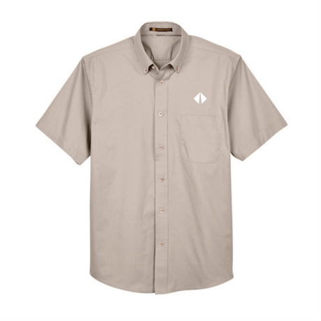 BI Diamond Easy Blend™ Short-Sleeve Twill Shirt with Stain-Release