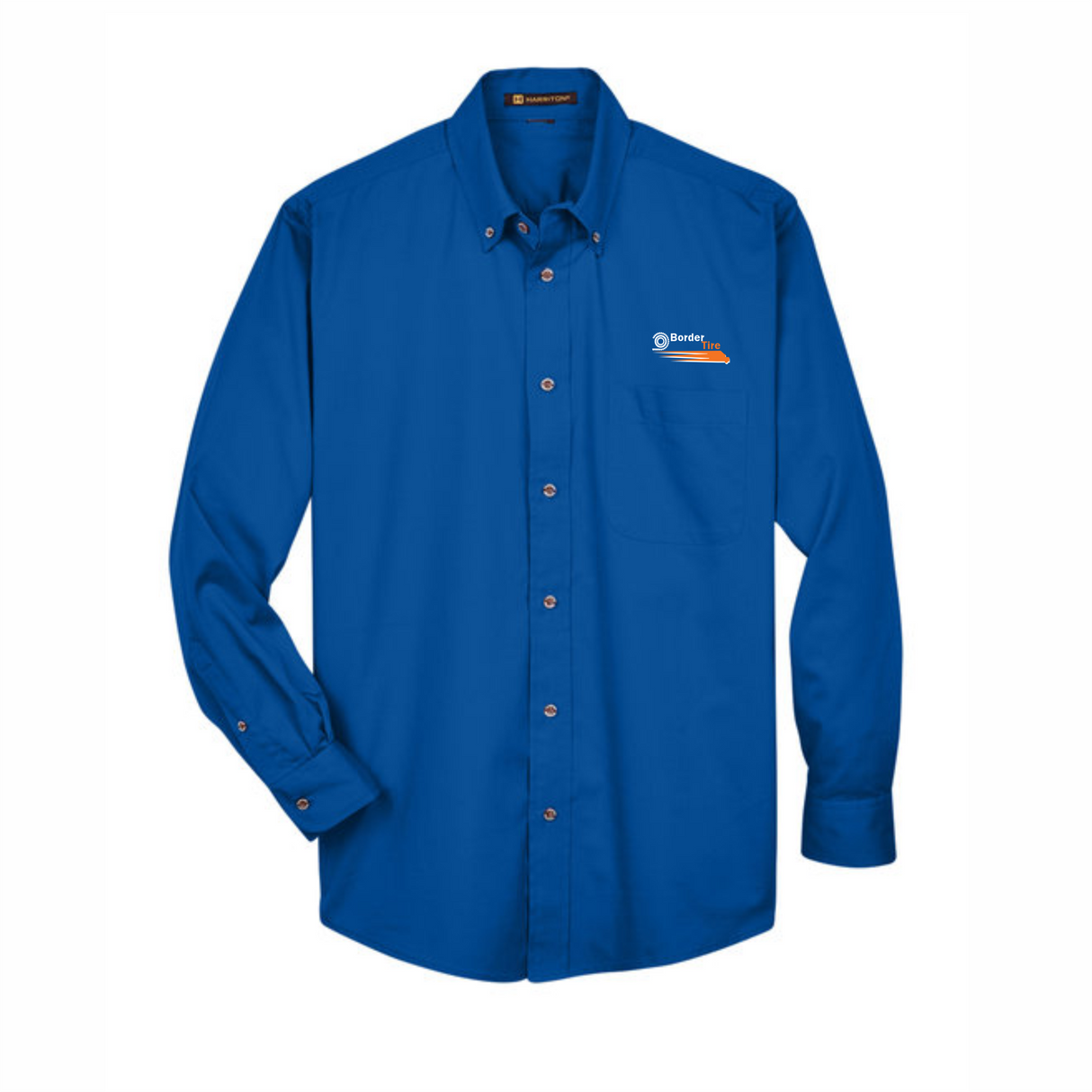 Border Tire Tall Easy Blend™ Long-Sleeve Twill Shirt with Stain-Release