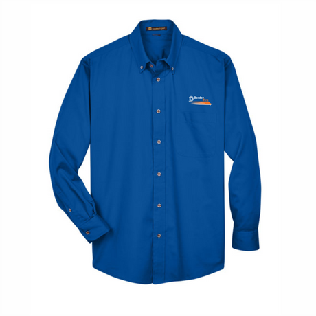 Border Tire Tall Easy Blend™ Long-Sleeve Twill Shirt with Stain-Release