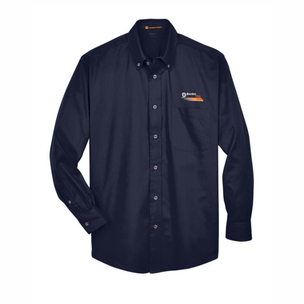 Border Tire Tall Easy Blend™ Long-Sleeve Twill Shirt with Stain-Release