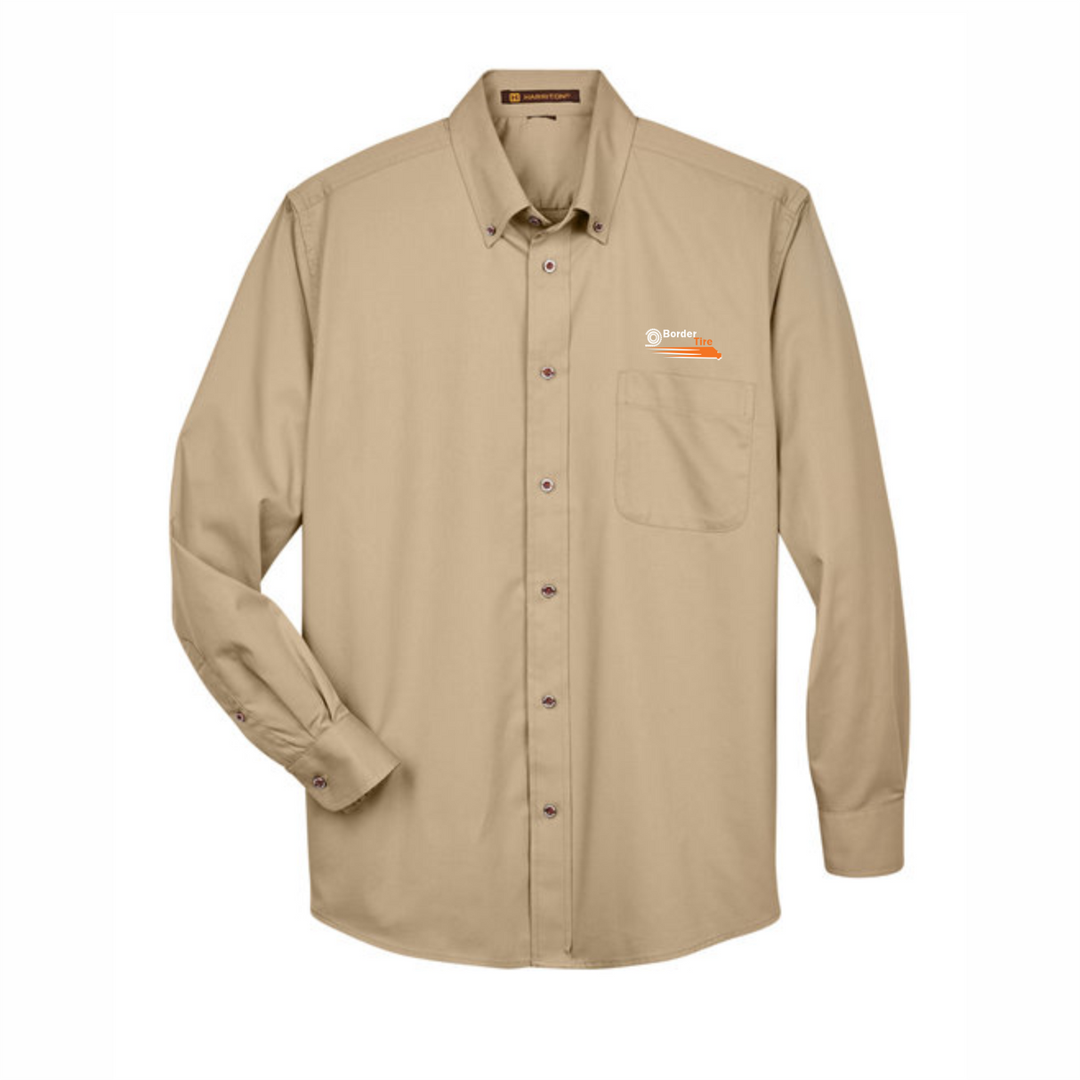 Border Tire Tall Easy Blend™ Long-Sleeve Twill Shirt with Stain-Release