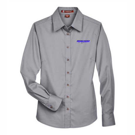 Idealease Ladies' Easy Blend™ Long-Sleeve Twill Shirt with Stain-Release
