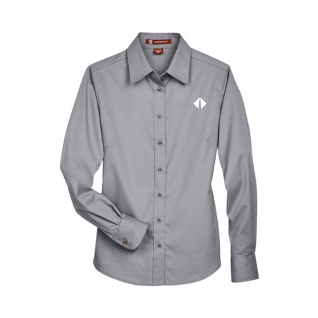 BI Diamond Ladies' Easy Blend™ Long-Sleeve Twill Shirt with Stain-Release