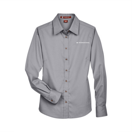 BI International Ladies' Easy Blend Long-Sleeve Twill Shirt with Stain-Release