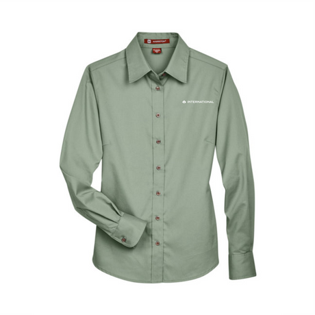 BI International Ladies' Easy Blend Long-Sleeve Twill Shirt with Stain-Release