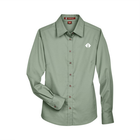 BI Diamond Ladies' Easy Blend™ Long-Sleeve Twill Shirt with Stain-Release