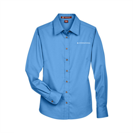 BI International Ladies' Easy Blend Long-Sleeve Twill Shirt with Stain-Release