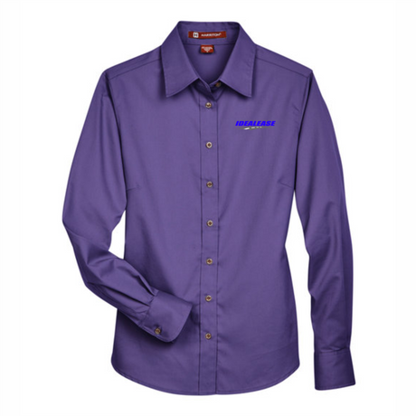Idealease Ladies' Easy Blend™ Long-Sleeve Twill Shirt with Stain-Release