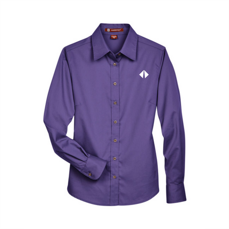 BI Diamond Ladies' Easy Blend™ Long-Sleeve Twill Shirt with Stain-Release