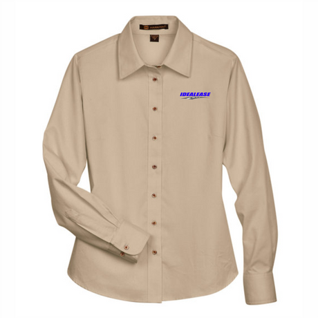 Idealease Ladies' Easy Blend™ Long-Sleeve Twill Shirt with Stain-Release