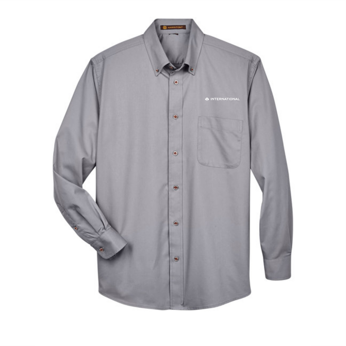 BI International Easy Blend Long-Sleeve Twill Shirt with Stain-Release
