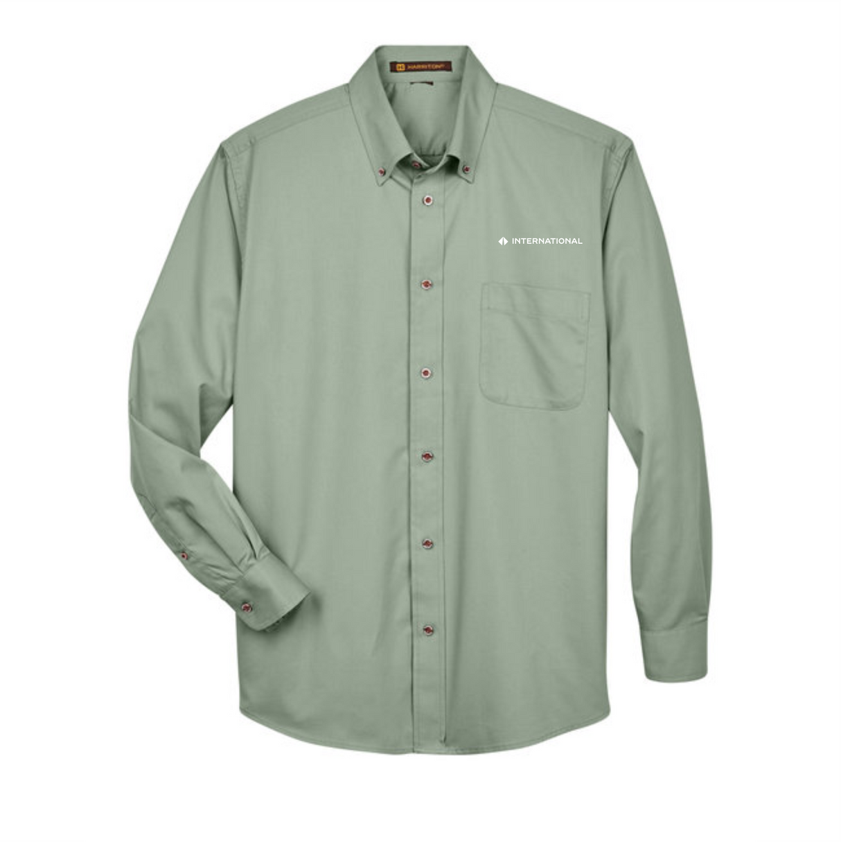 BI International Easy Blend Long-Sleeve Twill Shirt with Stain-Release