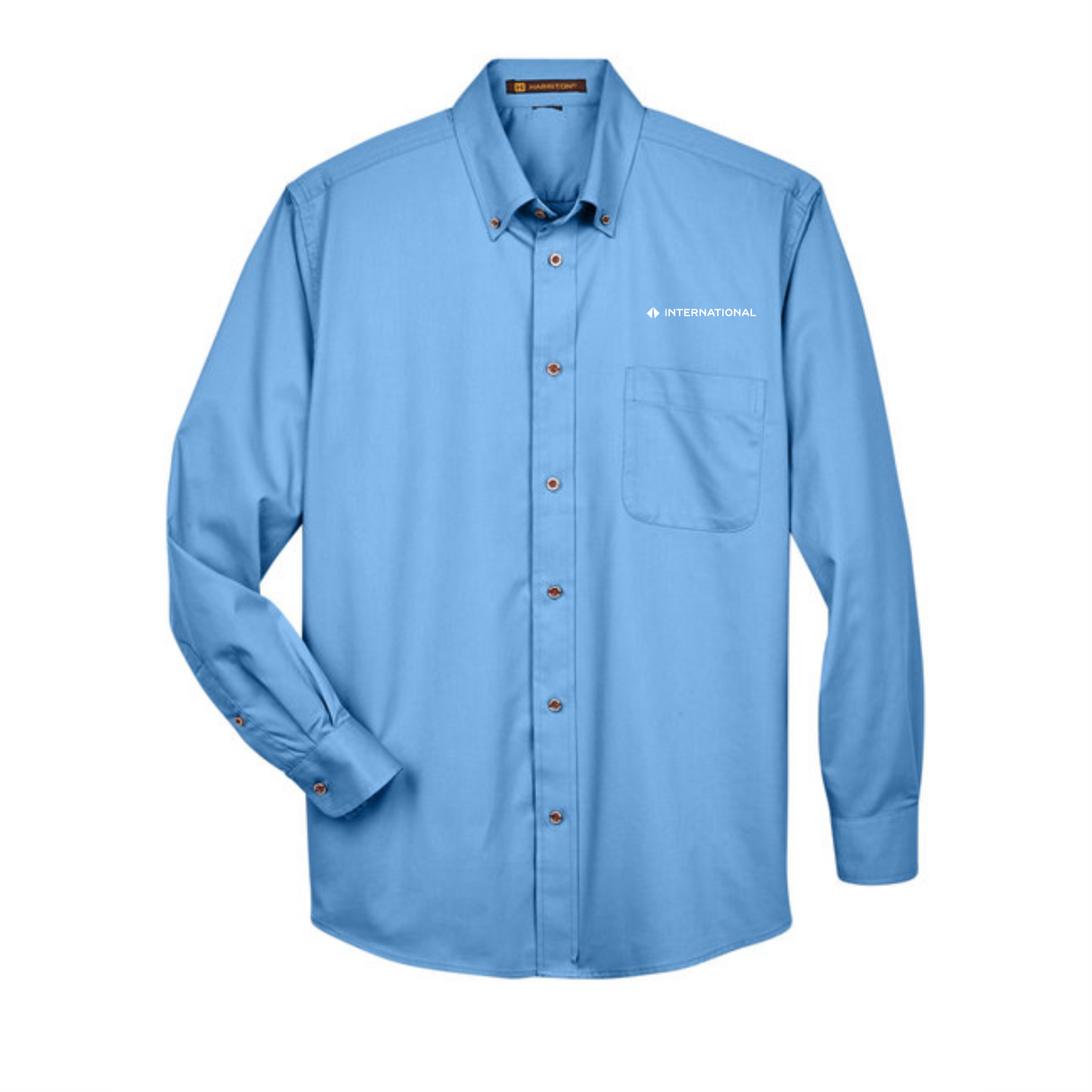 BI International Easy Blend Long-Sleeve Twill Shirt with Stain-Release