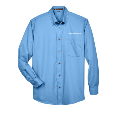 BI International Easy Blend Long-Sleeve Twill Shirt with Stain-Release