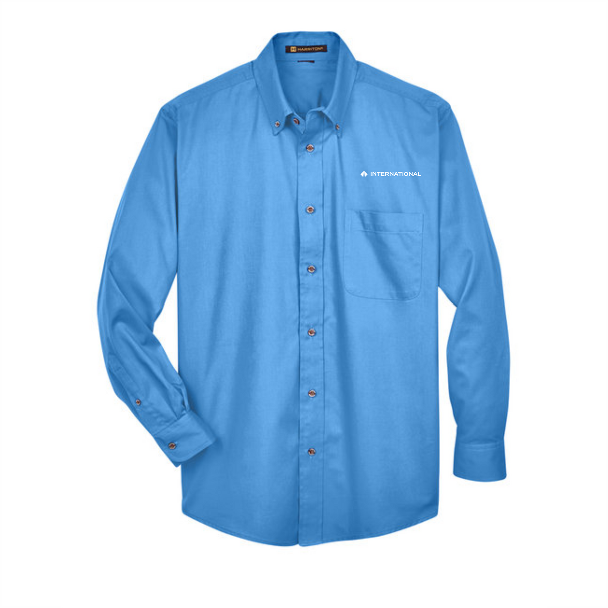 BI International Easy Blend Long-Sleeve Twill Shirt with Stain-Release