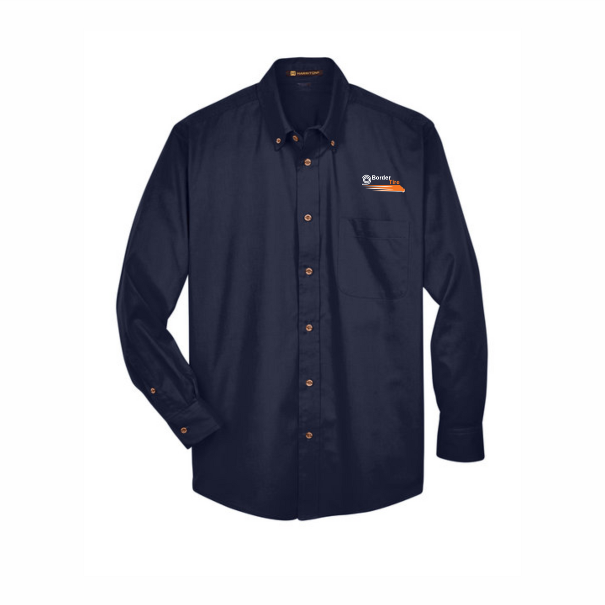 Border Tire Easy Blend™ Long-Sleeve Twill Shirt with Stain-Release
