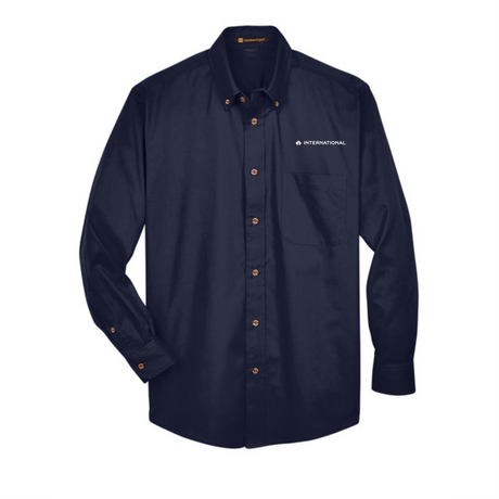 BI International Easy Blend Long-Sleeve Twill Shirt with Stain-Release
