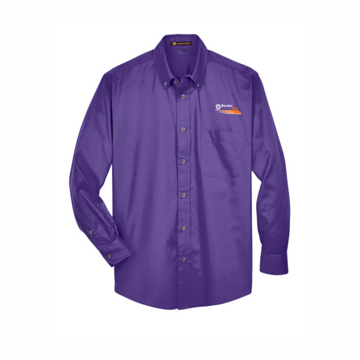 Border Tire Easy Blend™ Long-Sleeve Twill Shirt with Stain-Release