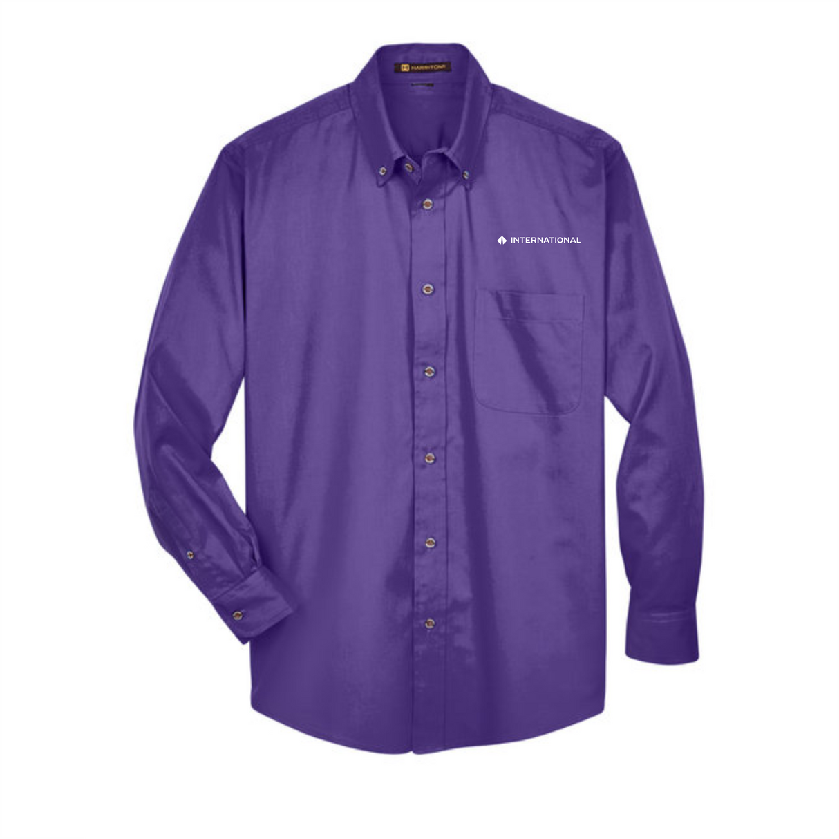 BI International Easy Blend Long-Sleeve Twill Shirt with Stain-Release