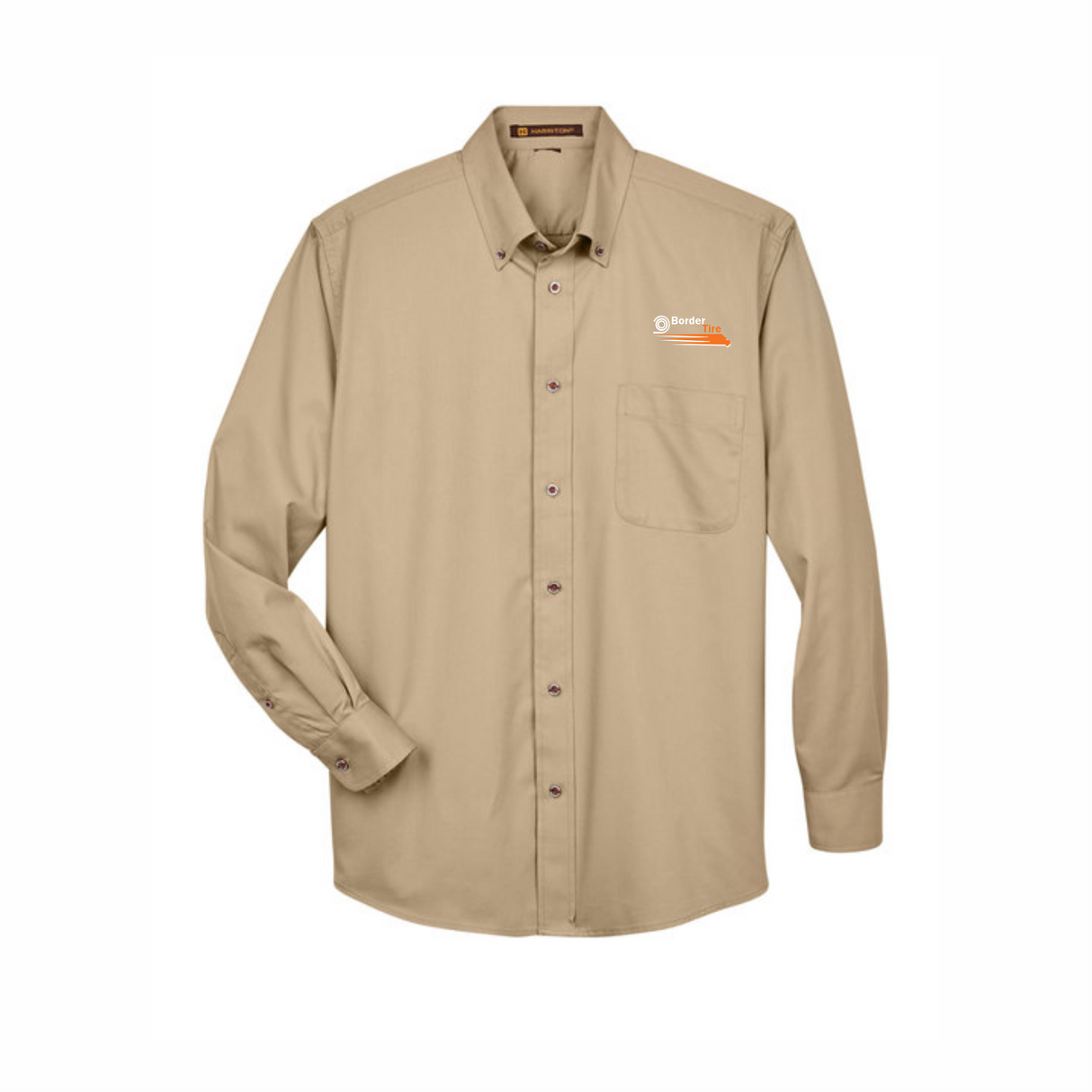 Border Tire Easy Blend™ Long-Sleeve Twill Shirt with Stain-Release
