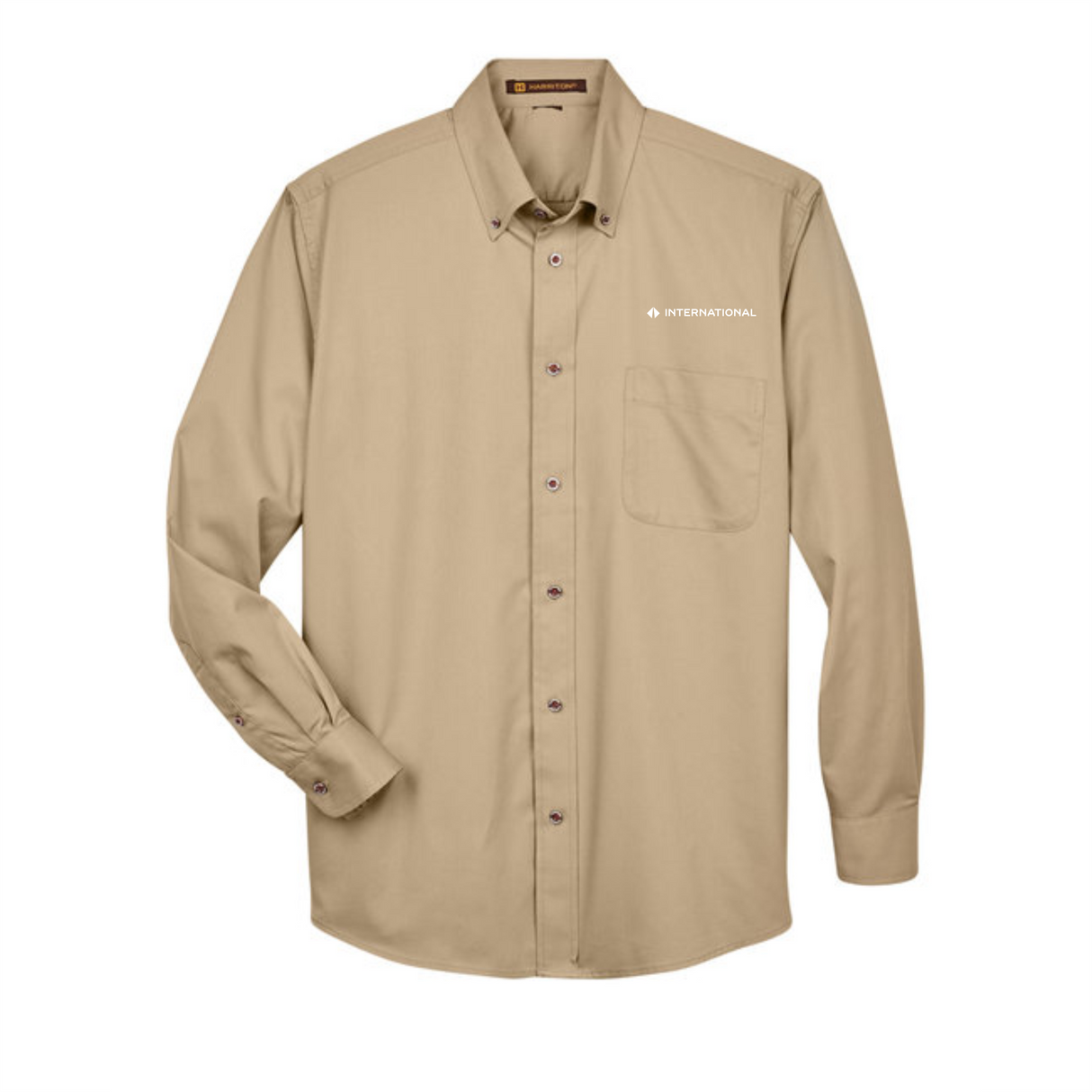 BI International Easy Blend Long-Sleeve Twill Shirt with Stain-Release