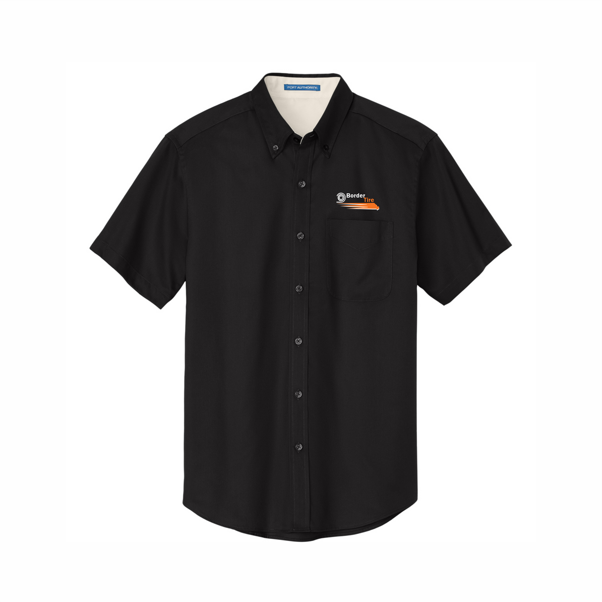 Border Tire Easy Care Full-Button Shirt