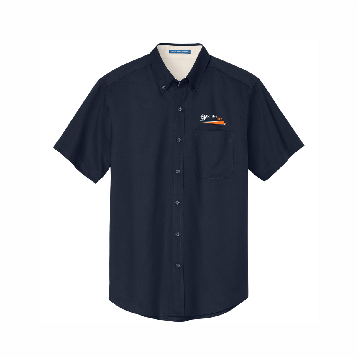 Border Tire Easy Care Full-Button Shirt
