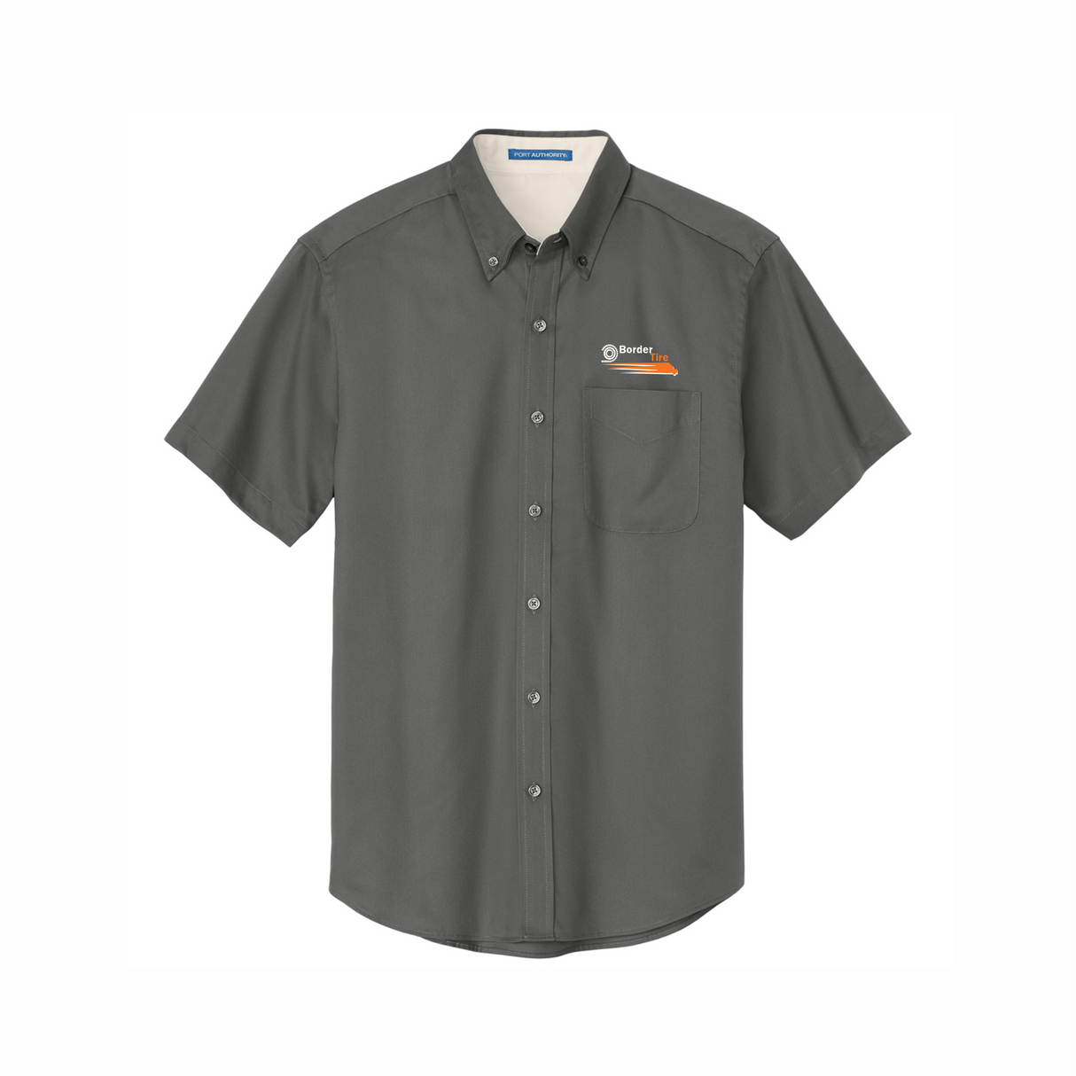 Border Tire Easy Care Full-Button Shirt