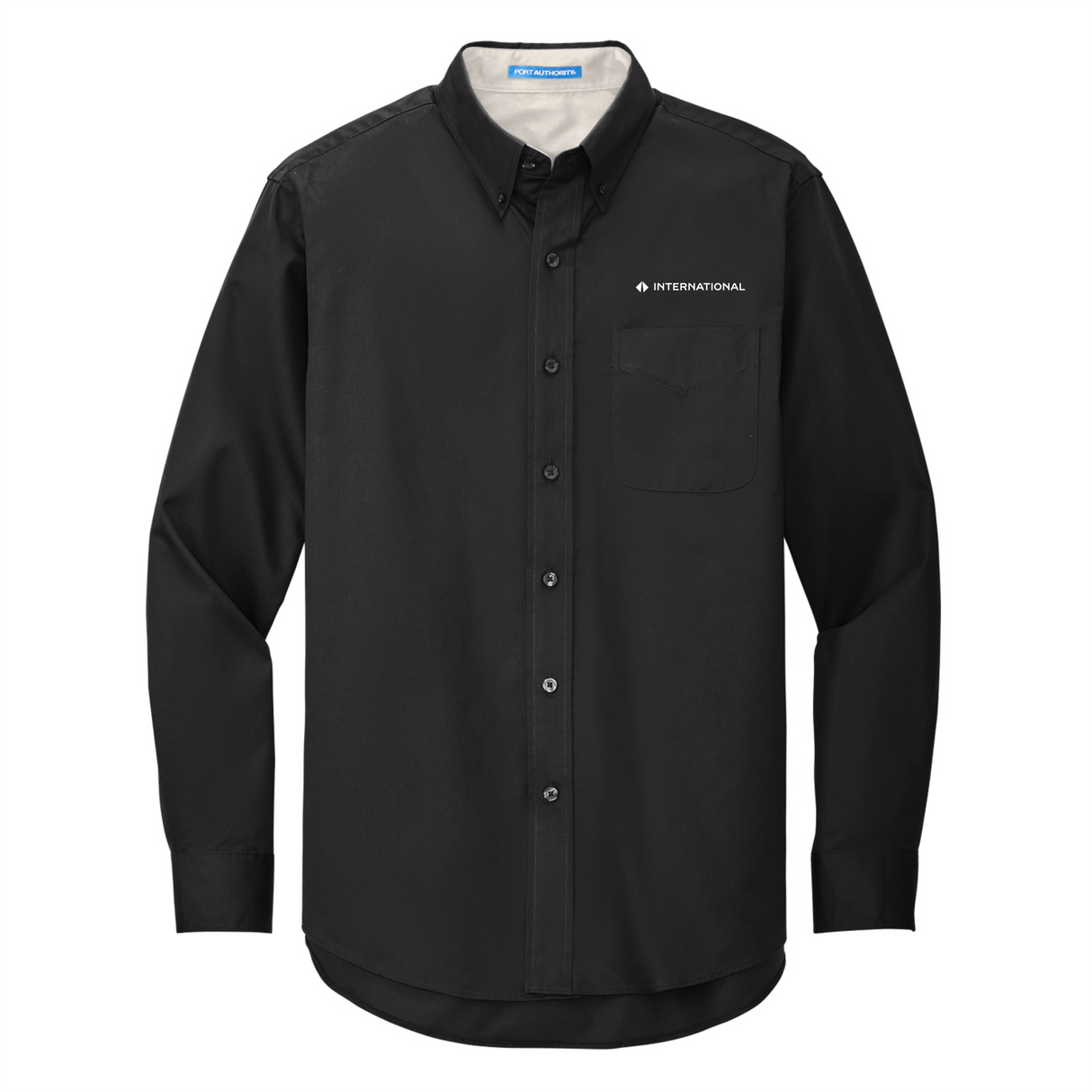 BI International Long-Sleeve Easy Care Full-Button Shirt