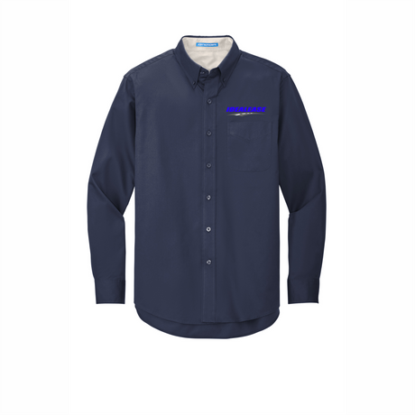 Idealease Long-Sleeve Easy Care Full-Button Shirt