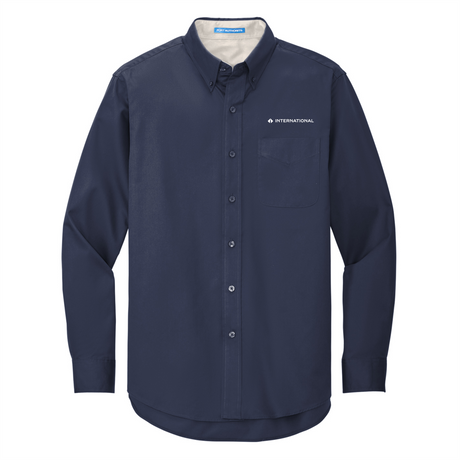 BI International Long-Sleeve Easy Care Full-Button Shirt