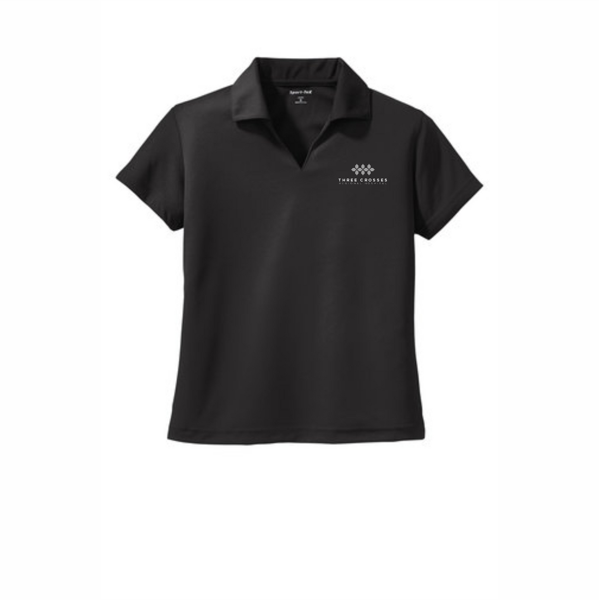 Three Crosses Hospital Women's V-Neck Dri-Mesh Polo