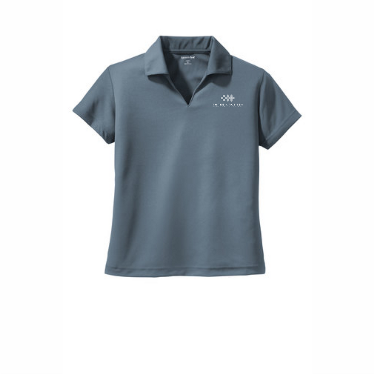 Three Crosses Hospital Women's V-Neck Dri-Mesh Polo
