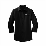 CA Women's 3/4-Sleeve Full Button Shirt