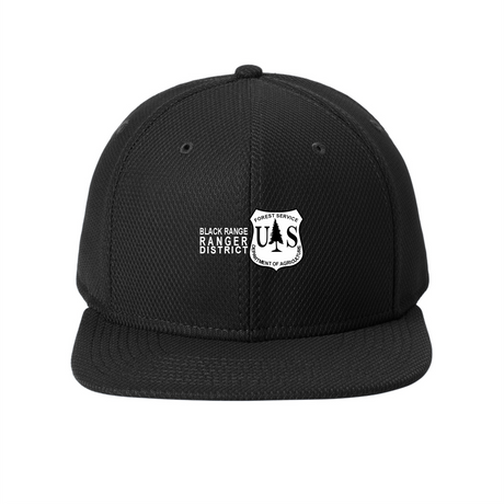 Black Range Fire Flat Bill Snapback Cap