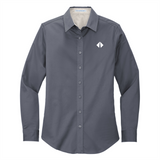 BI Diamond Ladies' Long-Sleeve Easy Care Full-Button Shirt