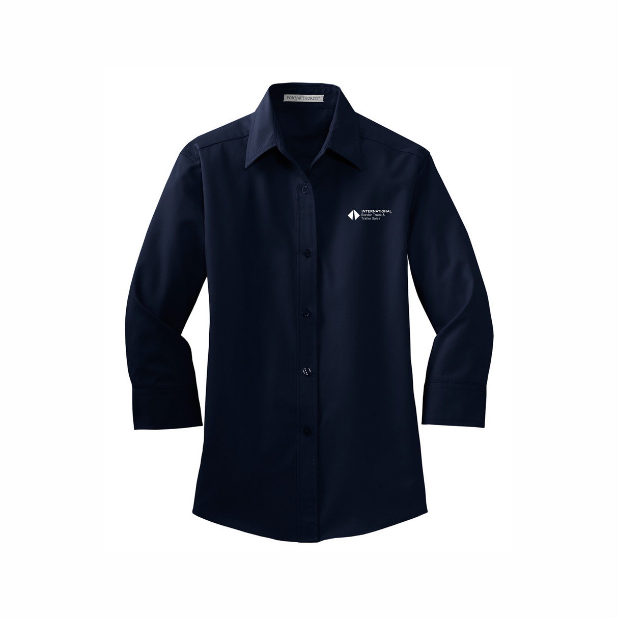 BI T&T Ladies 3/4-Sleeve Easy Care Full-Button Shirt