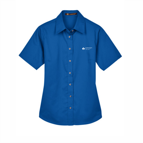 BI T&T Ladies' Easy Blend™ Short-Sleeve Twill Shirt with Stain-Release