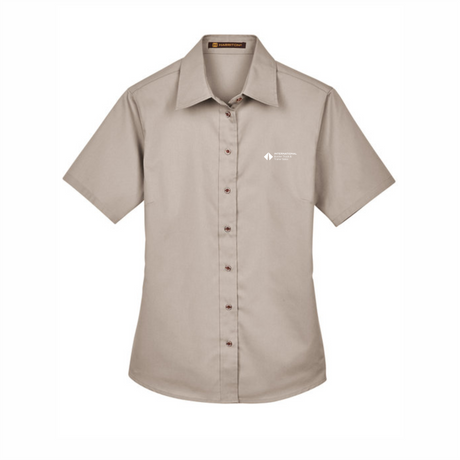 BI T&T Ladies' Easy Blend™ Short-Sleeve Twill Shirt with Stain-Release