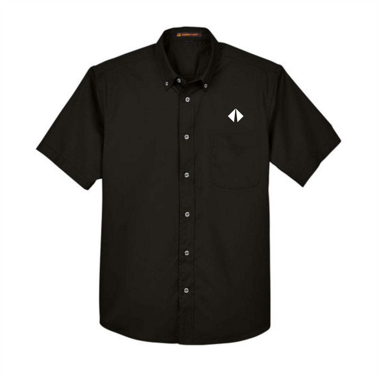 BI Diamond Logo Easy Blend™ Short-Sleeve Twill Shirt with Stain-Release