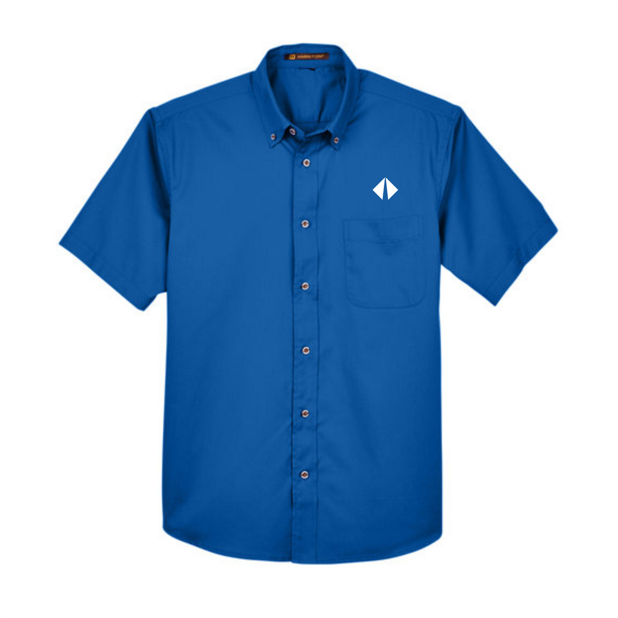 BI Diamond Logo Easy Blend™ Short-Sleeve Twill Shirt with Stain-Release