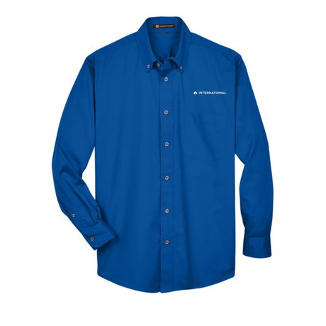 BI International Tall Easy Blend Long-Sleeve Twill Shirt with Stain-Release